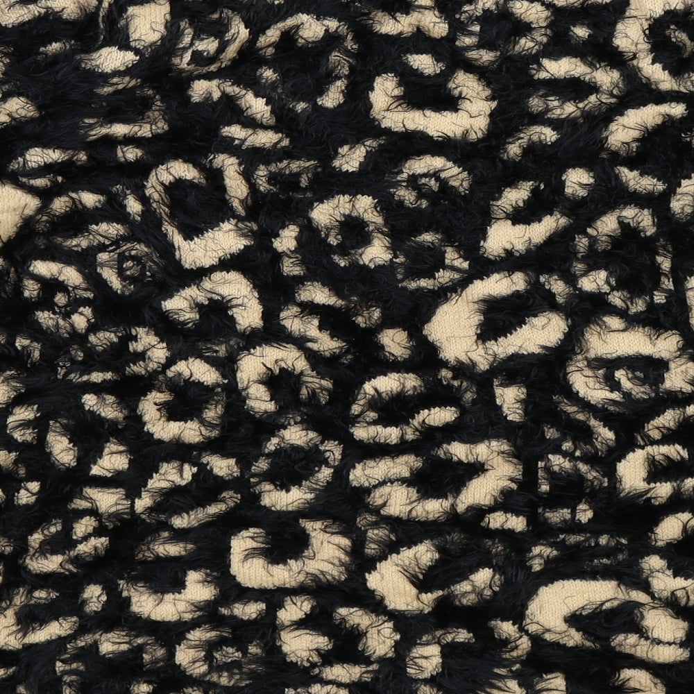 River Island Womens Black Animal Print  Pullover Jumper Size 12