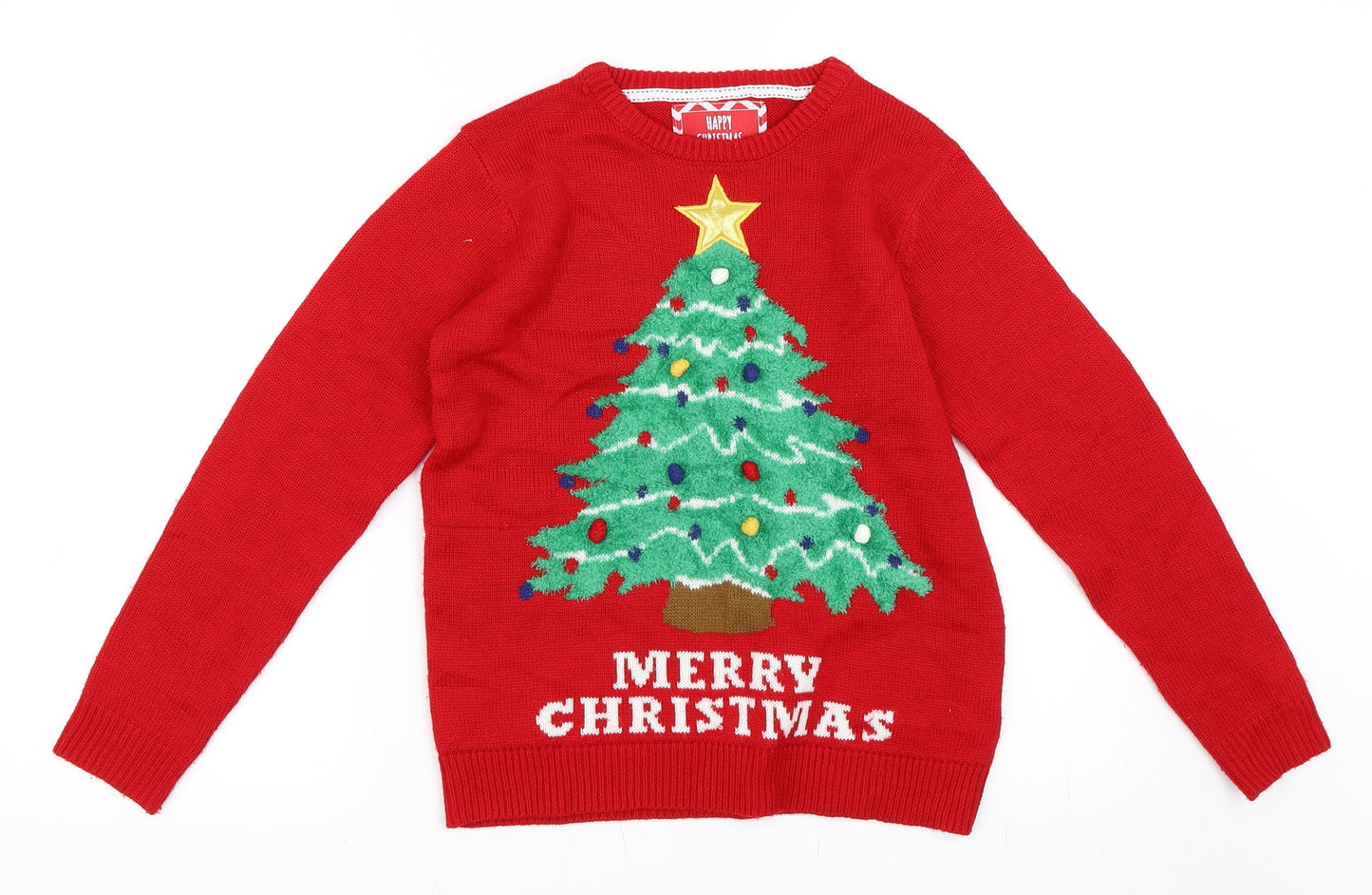 Primark Boys Red   Pullover Jumper Size 11-12 Years  - Christmas Jumper