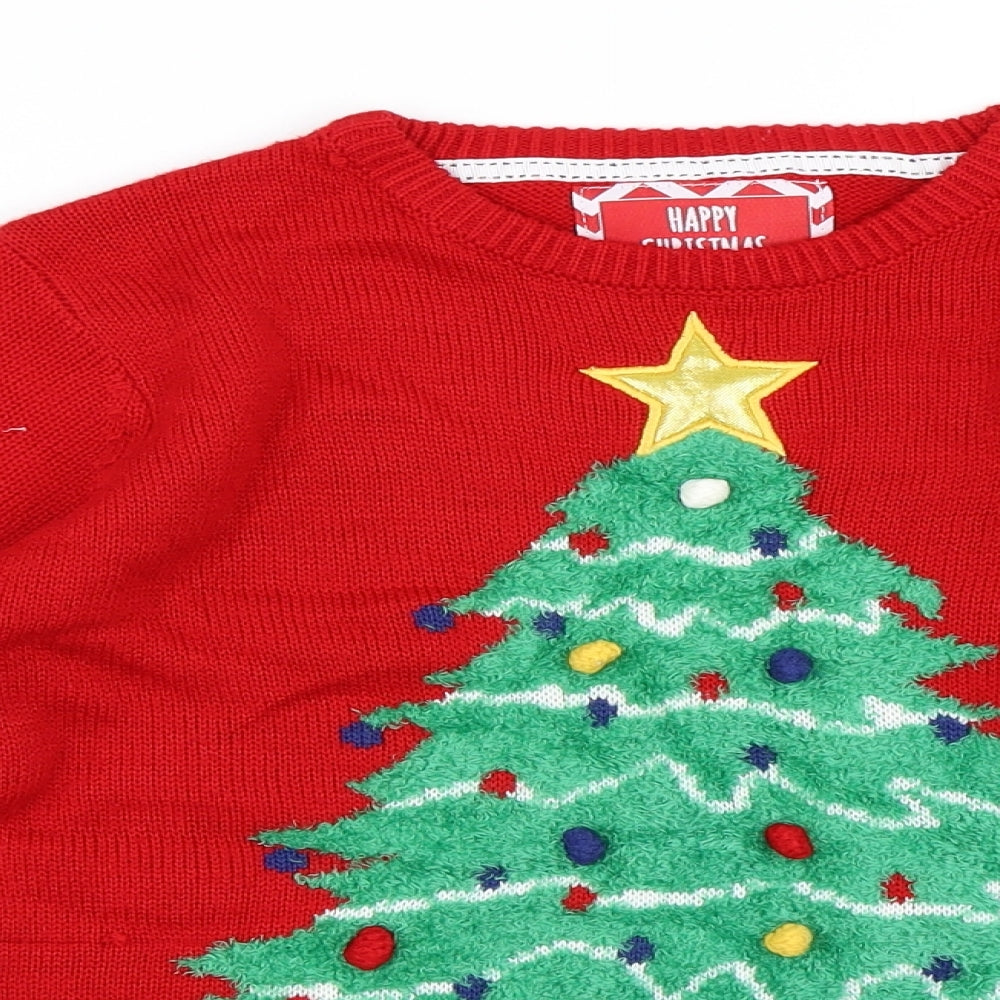 Primark Boys Red   Pullover Jumper Size 11-12 Years  - Christmas Jumper