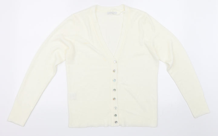 Matalan Womens Ivory Cardigan Jumper Size 12