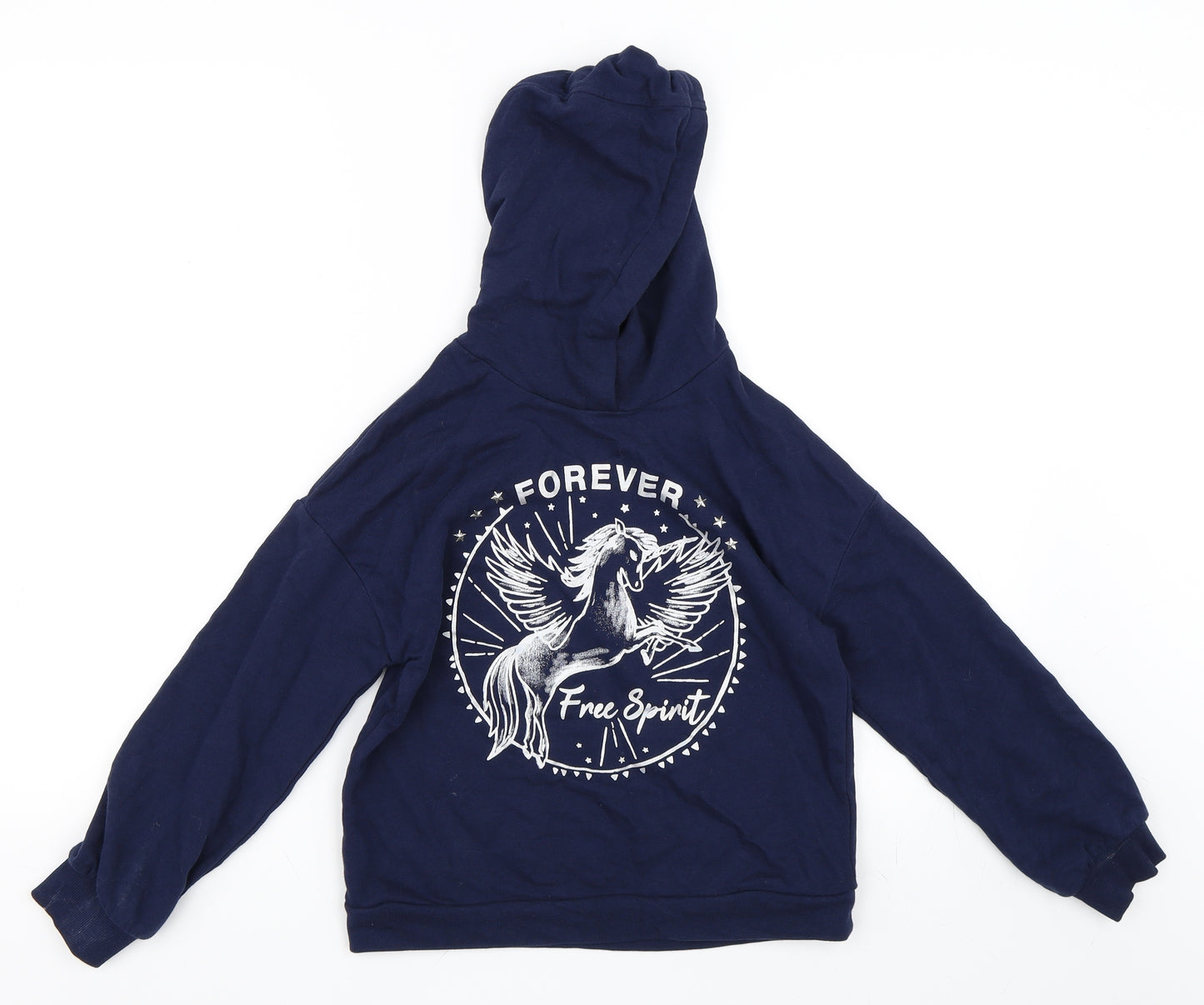 Marks and Spencer Girls Blue   Pullover Hoodie Size 9-10 Years