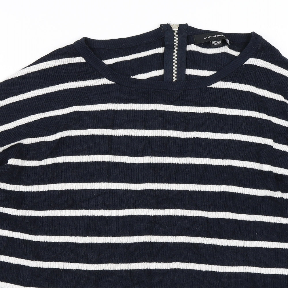 Atmosphere Womens Blue Striped  Pullover Jumper Size 18