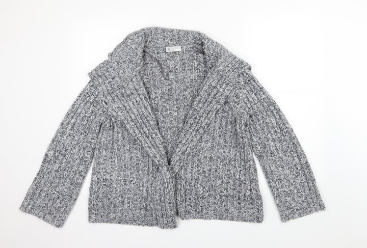 BHS Womens Grey  Knit Cardigan Jumper Size 16