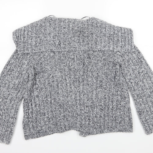 BHS Womens Grey  Knit Cardigan Jumper Size 16