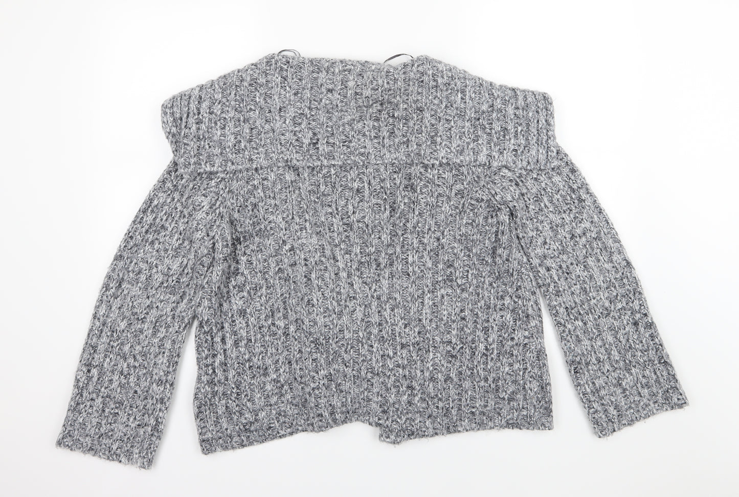 BHS Womens Grey  Knit Cardigan Jumper Size 16