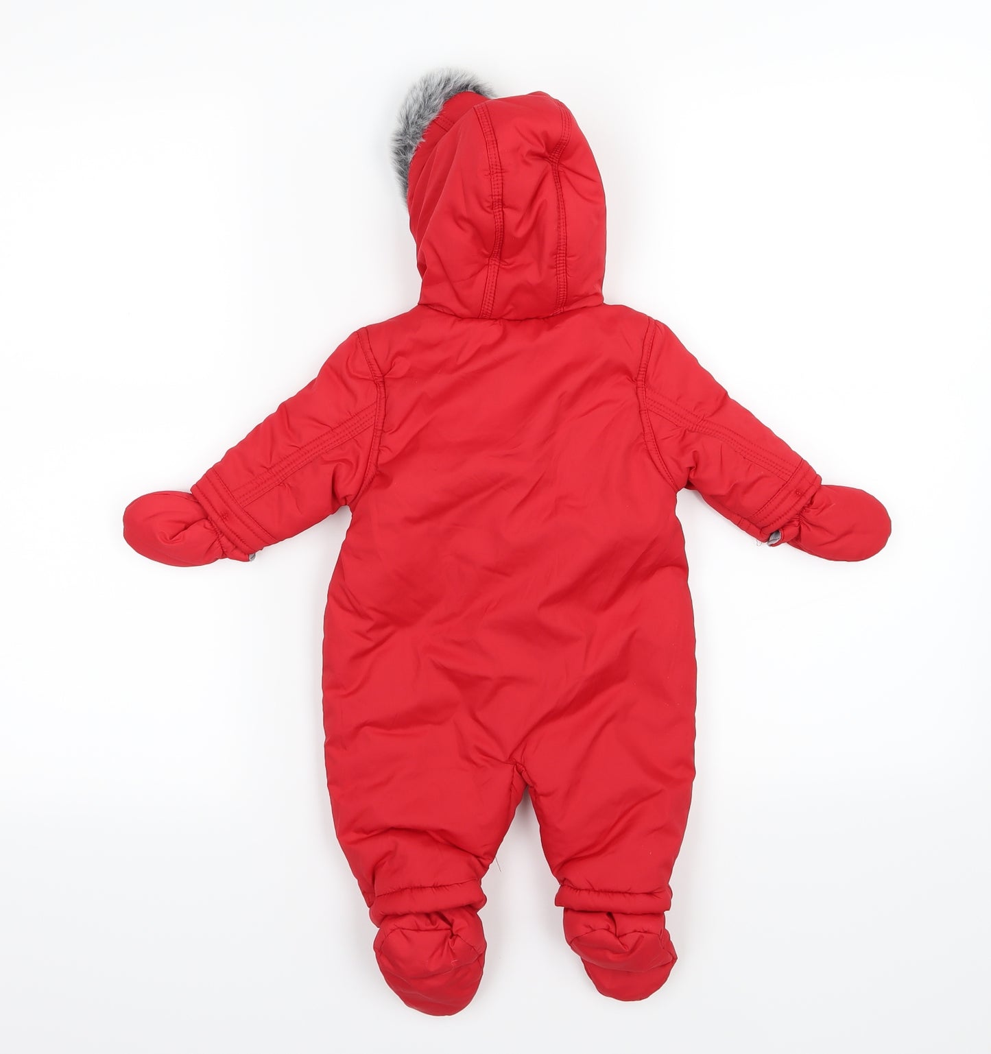 Mothercare Baby Red   Jacket Snowsuit Size 0-3 Months