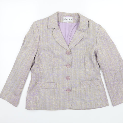 Gina Womens Purple  Rayon Jacket  Size 14