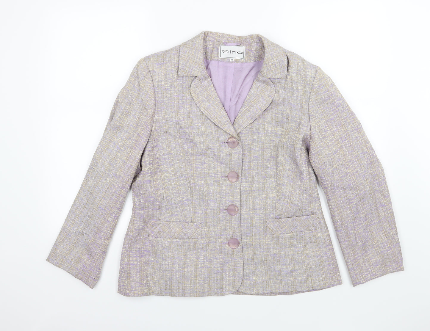 Gina Womens Purple  Rayon Jacket  Size 14