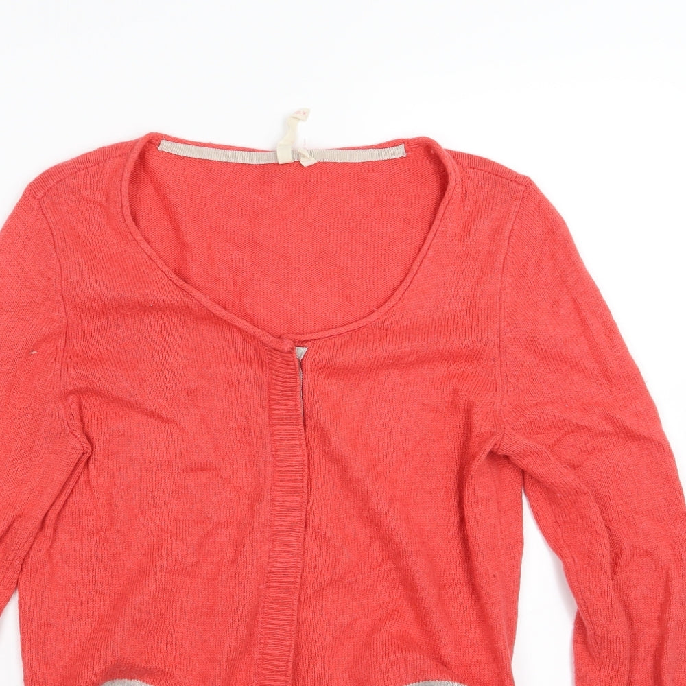 White Stuff Womens Pink  Knit Cardigan Jumper Size 12
