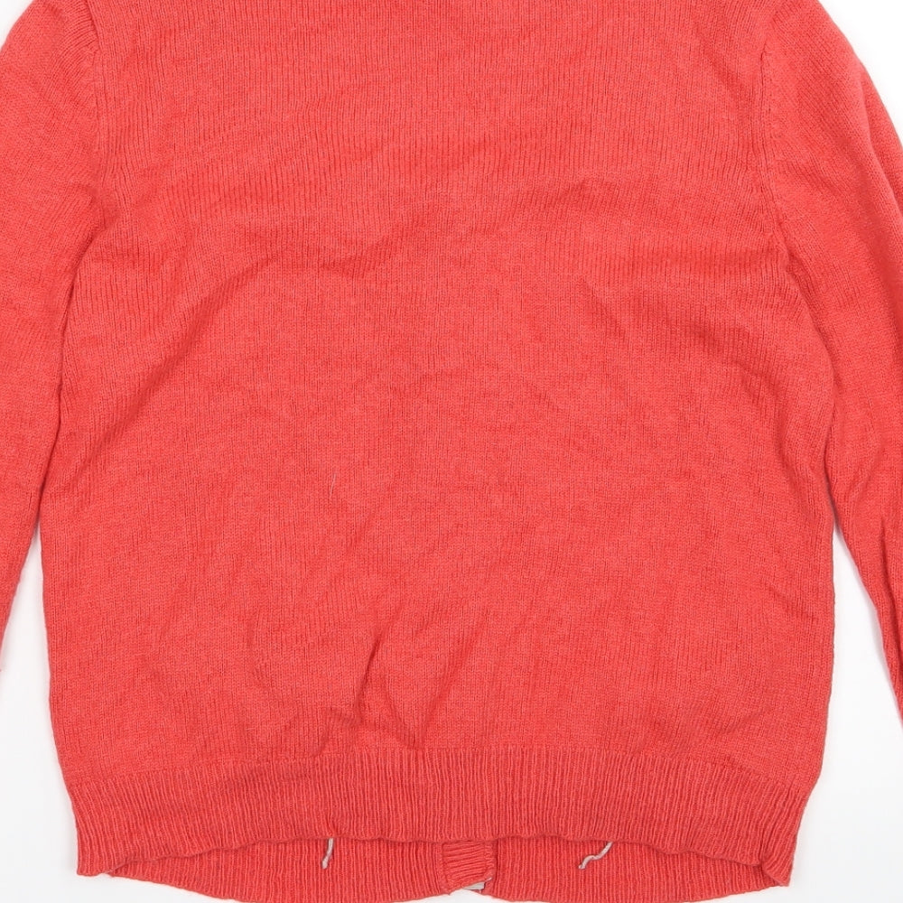White Stuff Womens Pink  Knit Cardigan Jumper Size 12