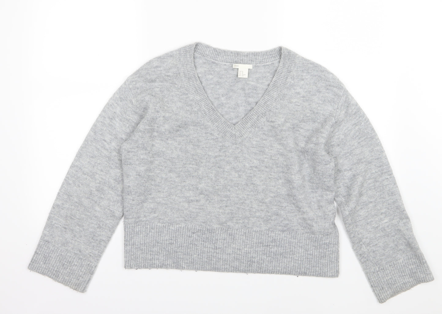 H&M Womens Grey  Knit Pullover Jumper Size XS