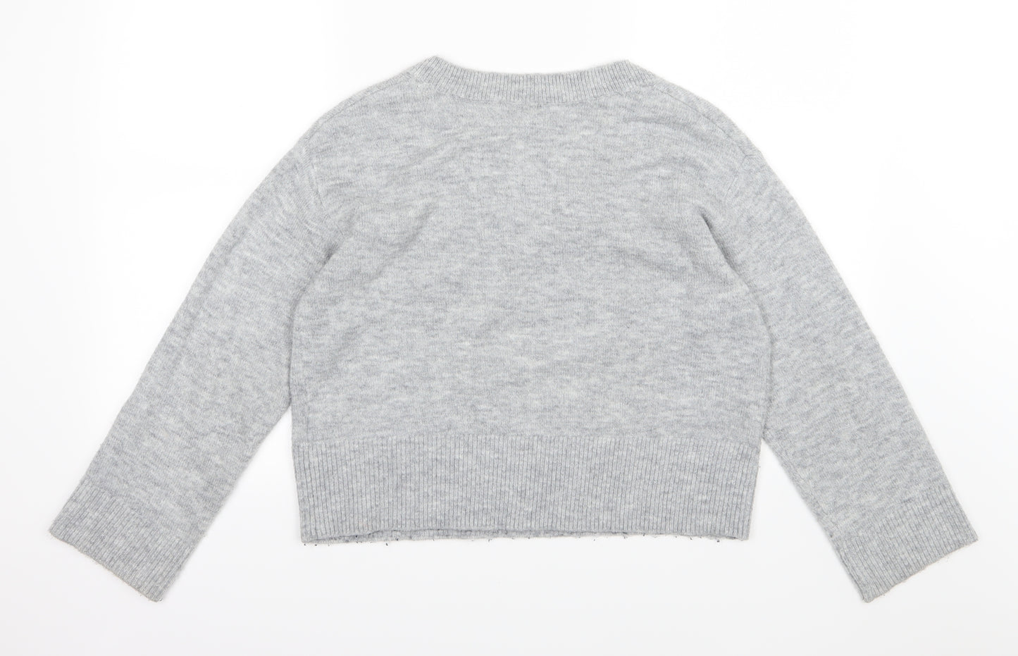 H&M Womens Grey  Knit Pullover Jumper Size XS