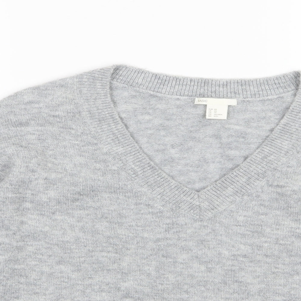 H&M Womens Grey  Knit Pullover Jumper Size XS
