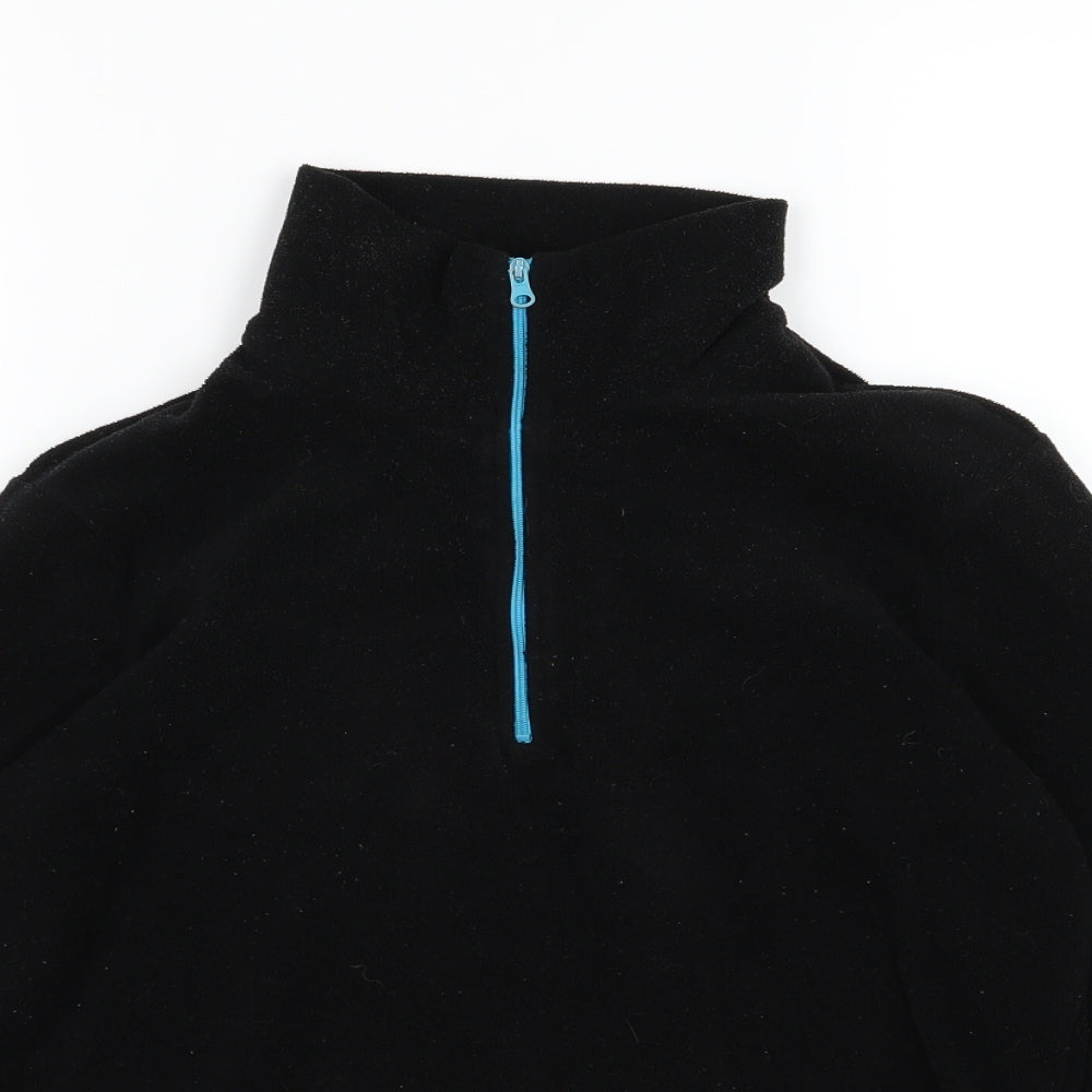 Campri Womens Black  Fleece Jacket  Size 10