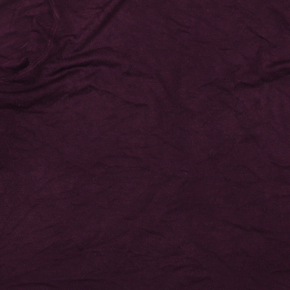 BHS Womens Purple Floral Knit Cardigan Jumper Size 20