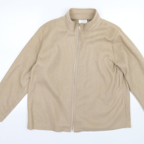 Gabriella Vicenza Womens Beige  Fleece Jacket  Size 16