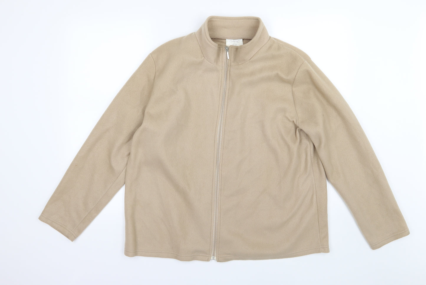 Gabriella Vicenza Womens Beige  Fleece Jacket  Size 16