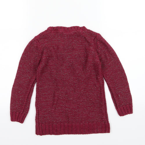 Matalan Girls Purple  Knit Pullover Jumper Size 4-5 Years