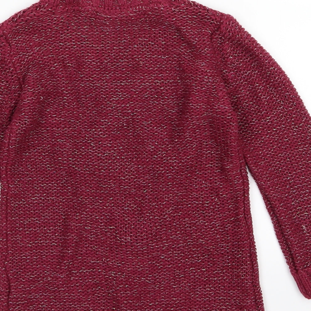 Matalan Girls Purple  Knit Pullover Jumper Size 4-5 Years