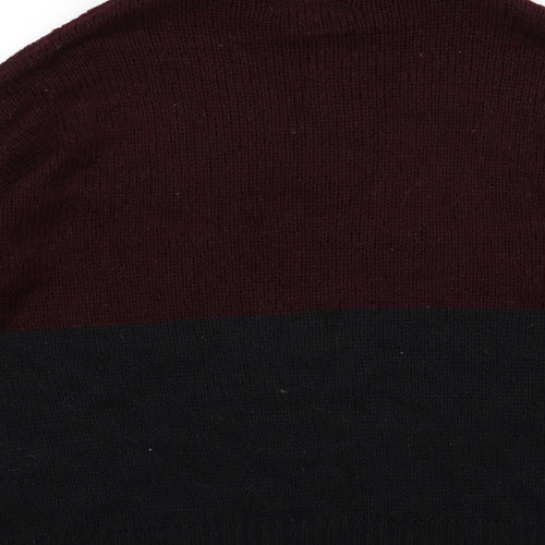 New Look Womens Black Striped Knit Pullover Jumper Size L