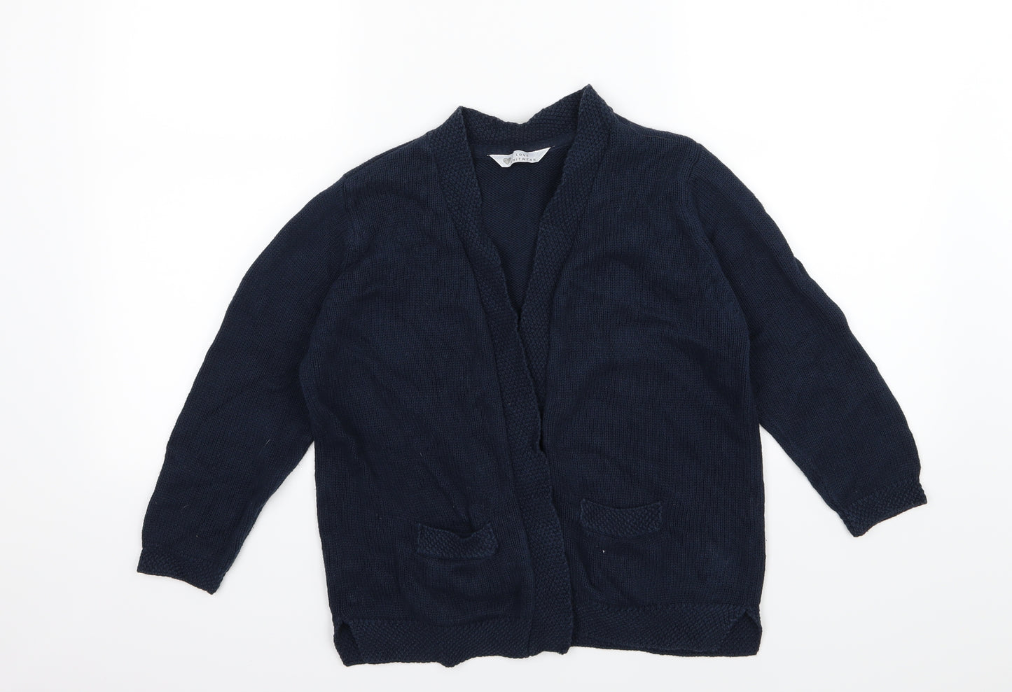 BHS Womens Blue  Knit Cardigan Jumper Size 12