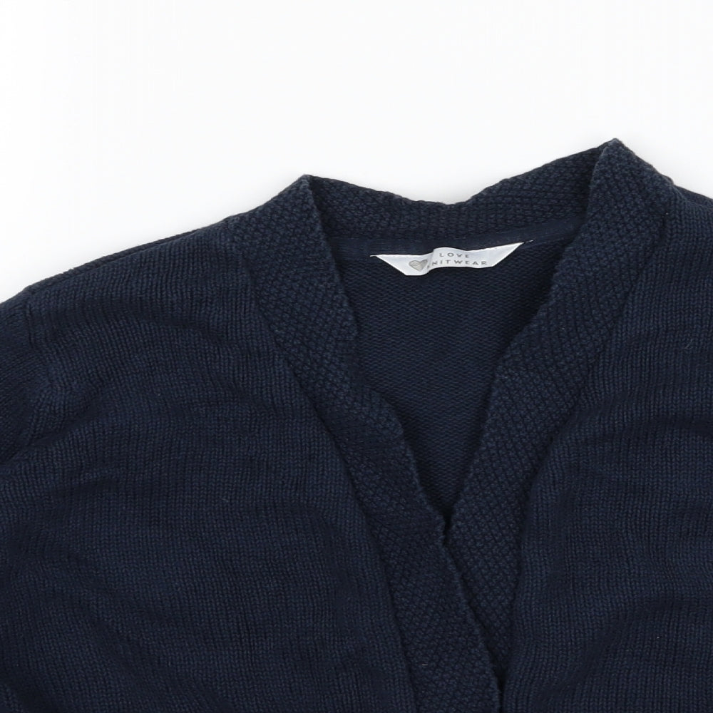 BHS Womens Blue  Knit Cardigan Jumper Size 12