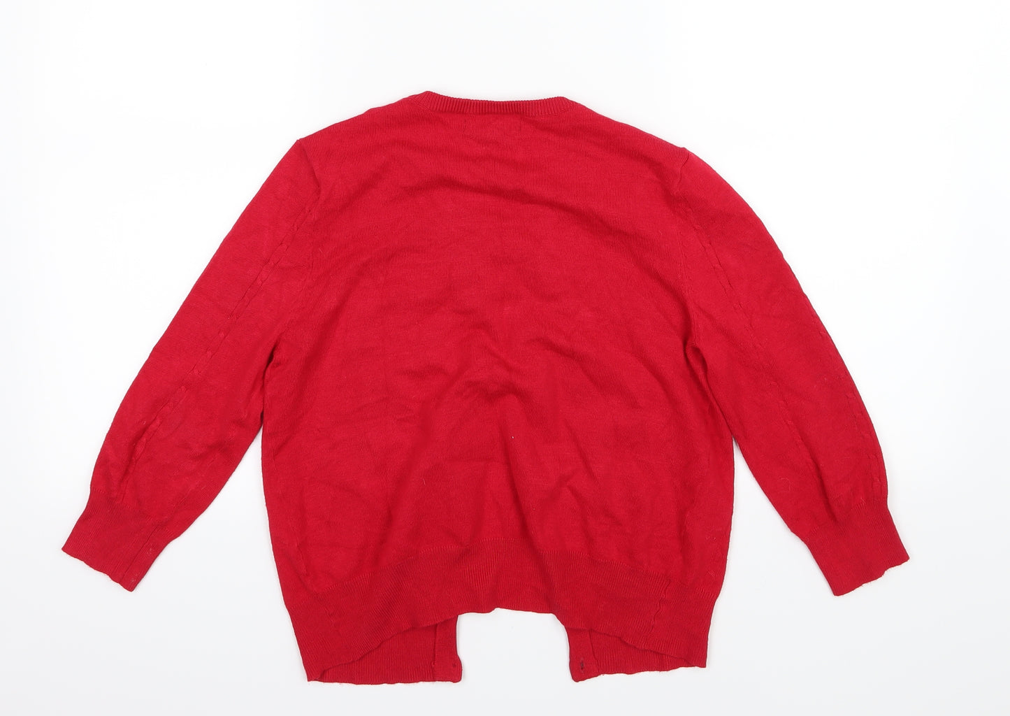 Thesis Womens Red  Knit Cardigan Jumper Size S