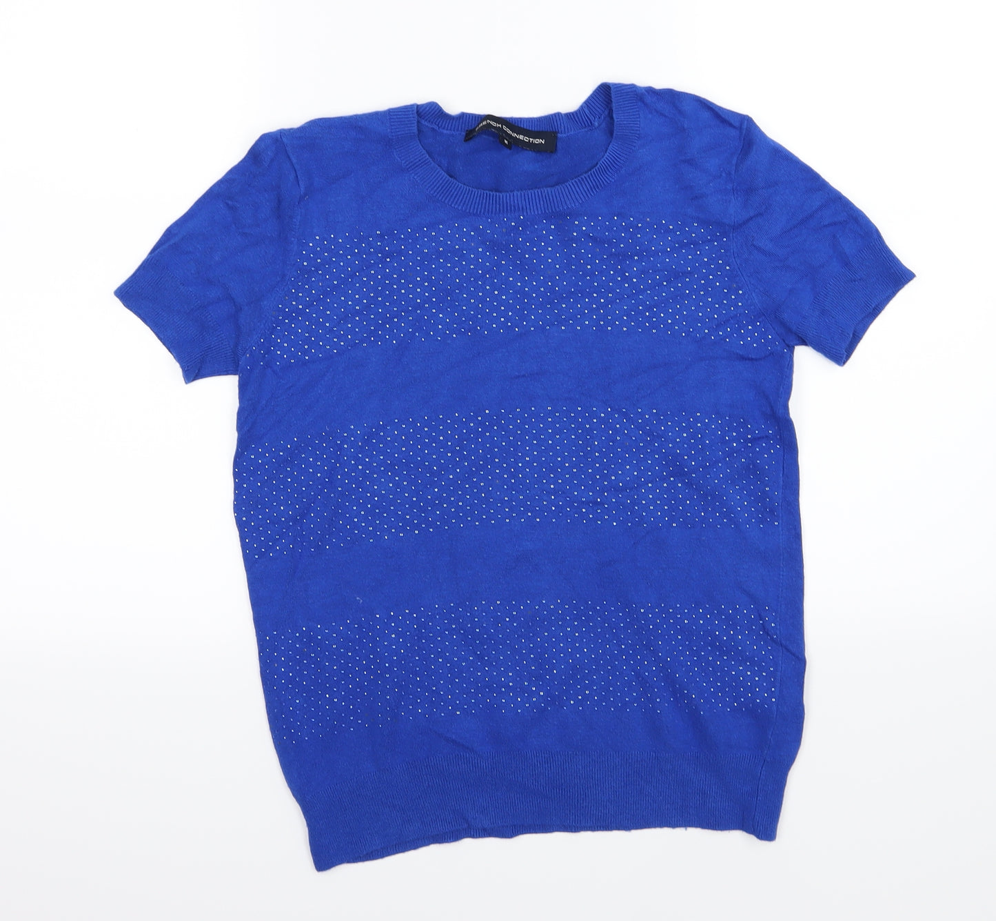 French Connection Womens Blue  Knit Pullover Jumper Size M