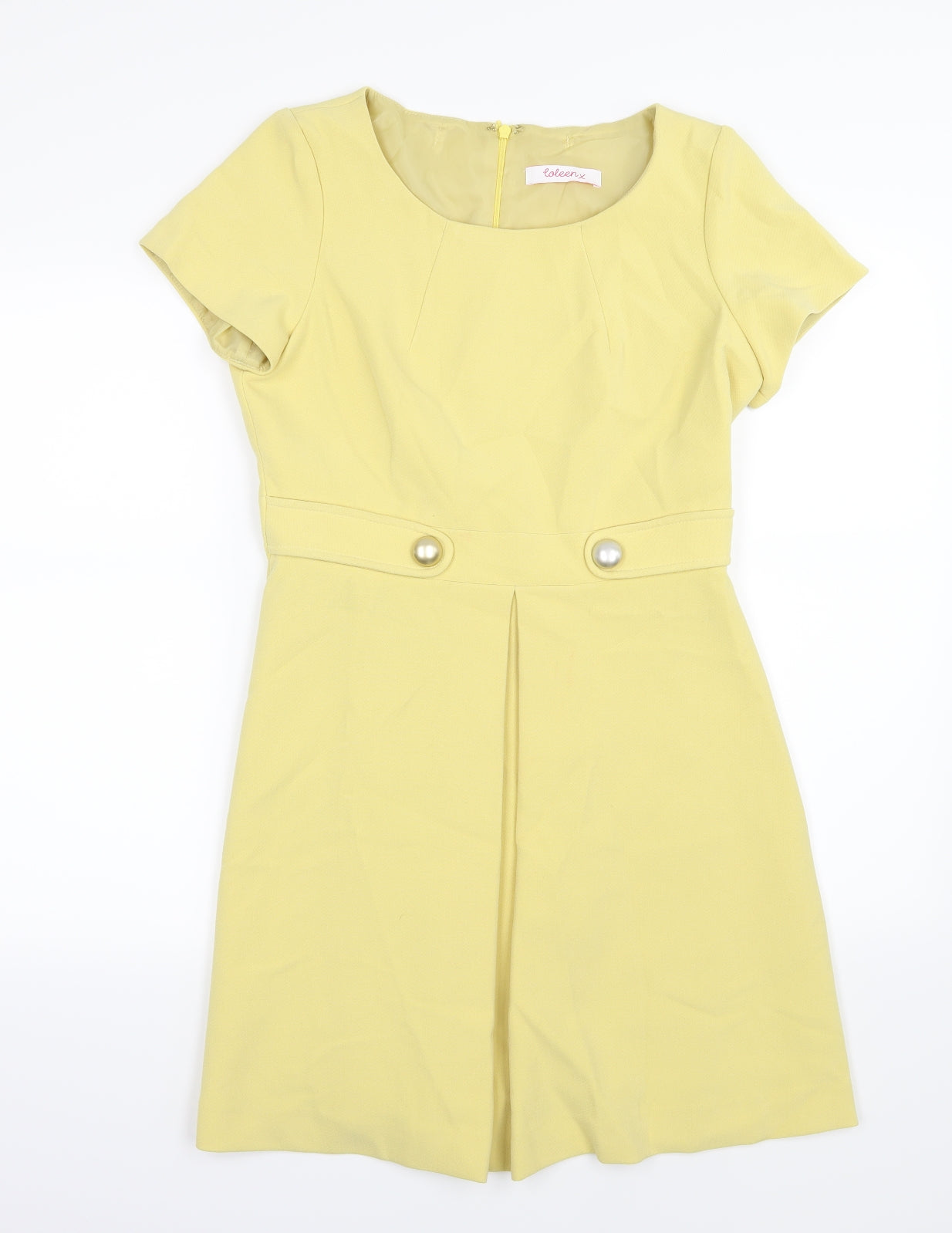 Coleen Womens Yellow   A-Line  Size 12