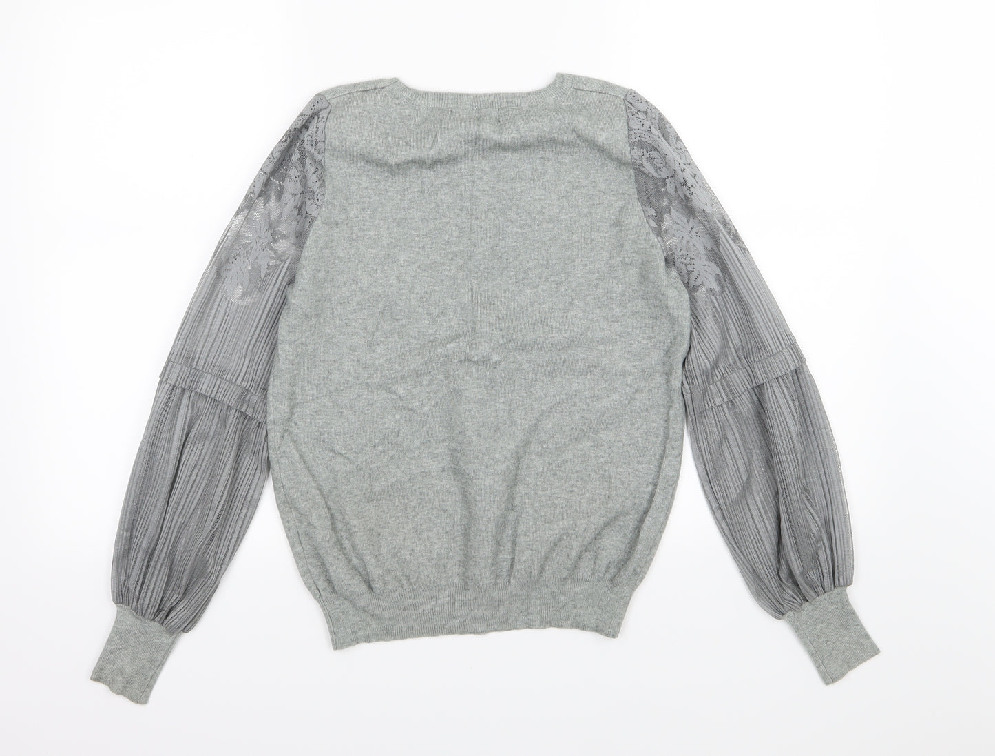 New Look Womens Grey  Knit Pullover Jumper Size 12