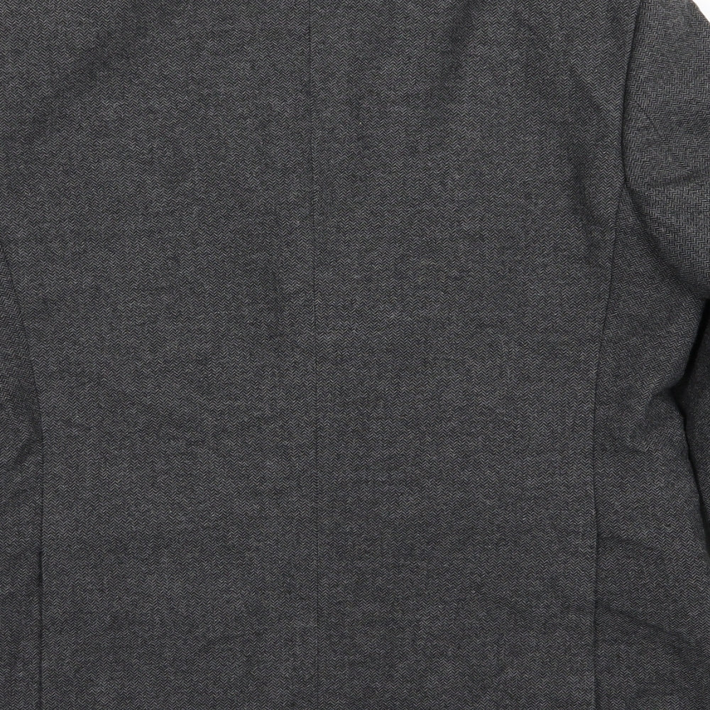 Marks and Spencer Mens Grey Herringbone  Jacket Suit Jacket Size 42