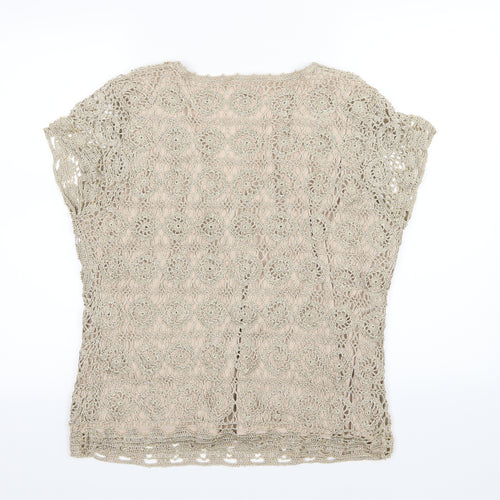 Wallis Womens Gold  Knit Basic Blouse Size XL