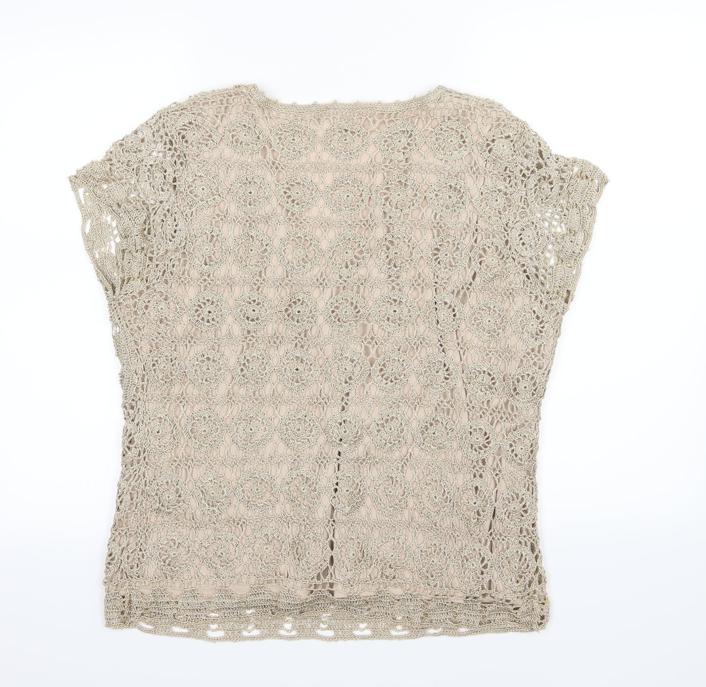 Wallis Womens Gold  Knit Basic Blouse Size XL