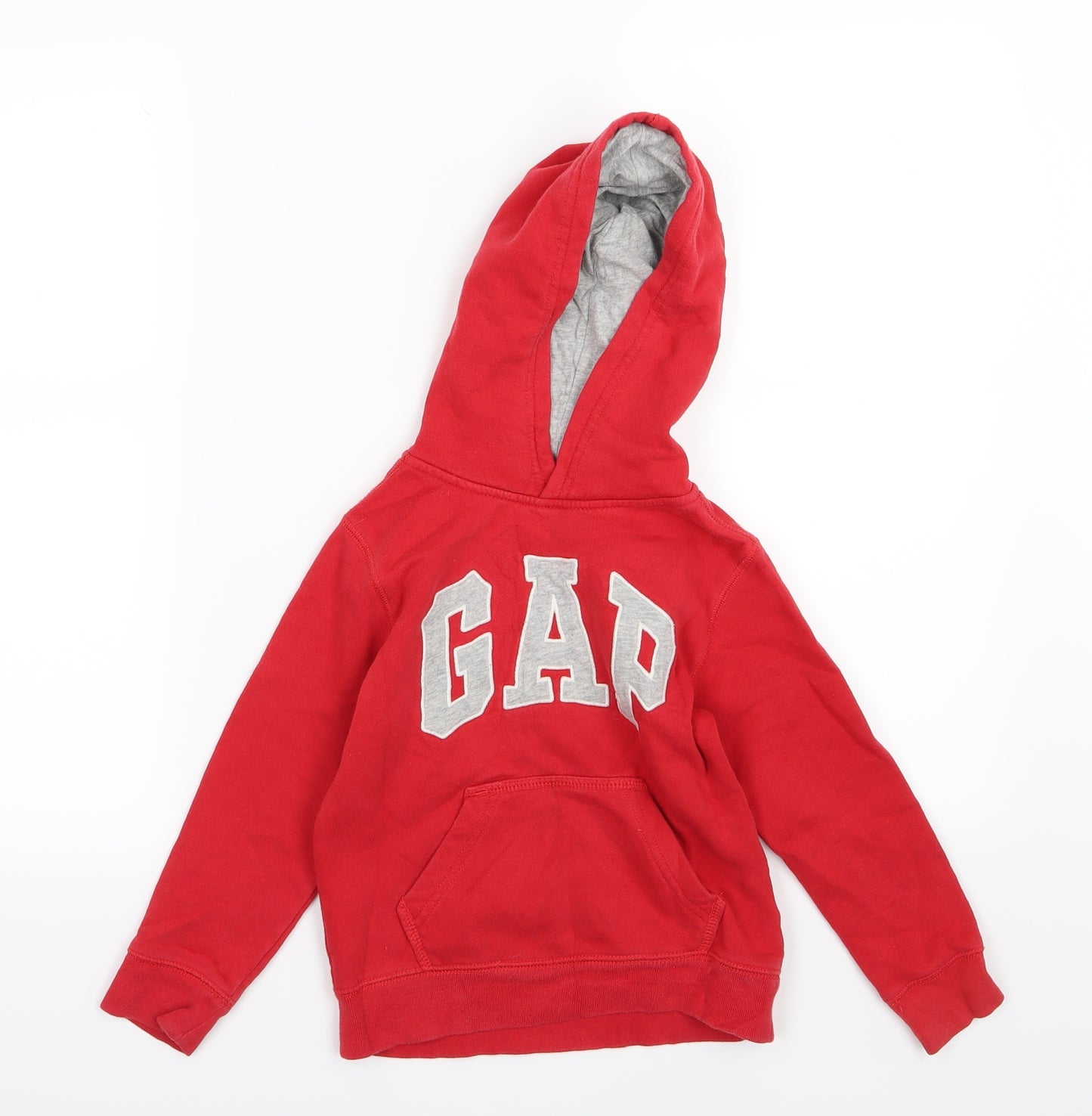 Gap Girls Red  Jersey Pullover Hoodie Size 5 Years