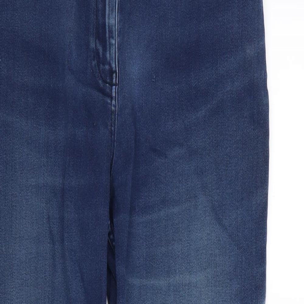 Marks and Spencer Womens Blue  Denim Straight Jeans Size 16 L29 in