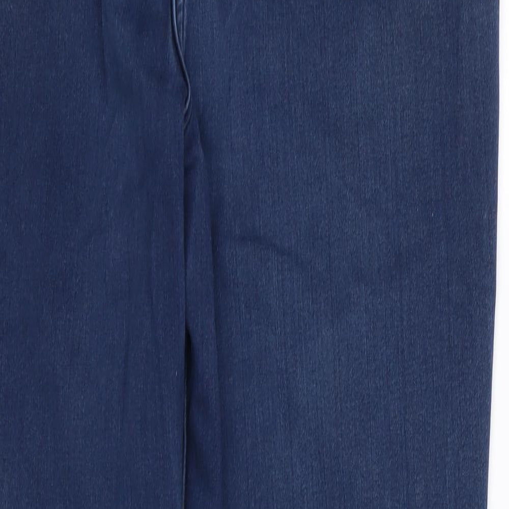 Marks and Spencer Womens Blue  Denim Straight Jeans Size 16 L29 in