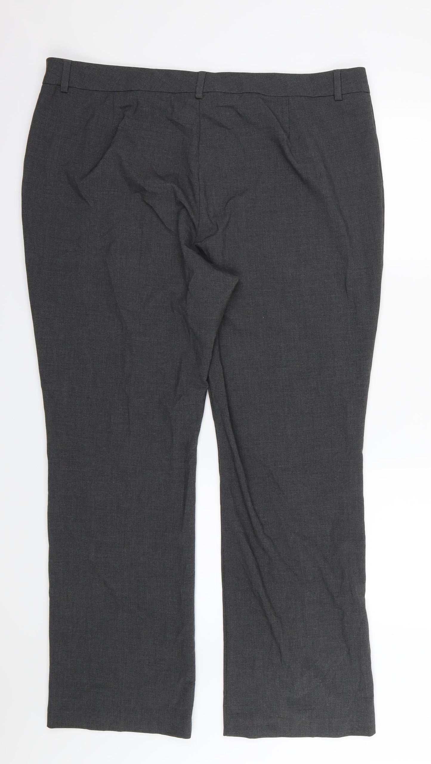 Marks and Spencer Womens Grey  Rayon Trousers  Size 20 L30 in