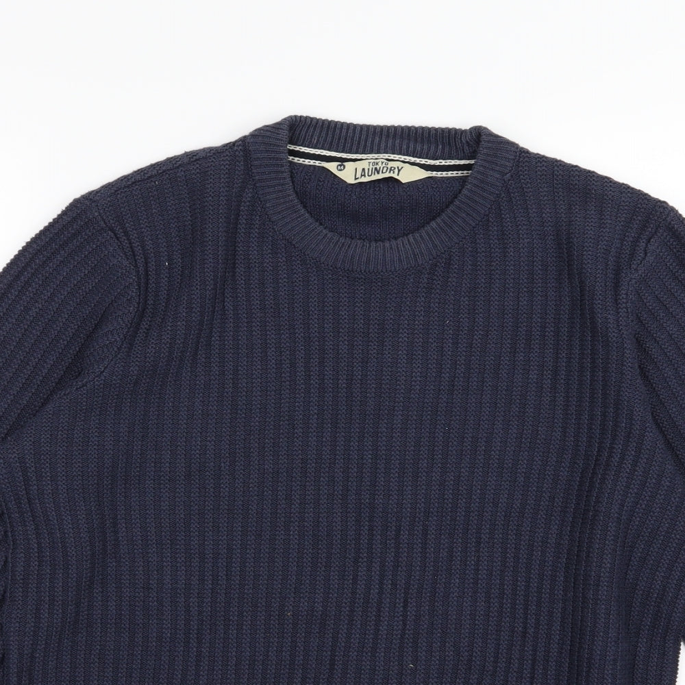 Tokyo Laundry Mens Blue  Knit Pullover Jumper Size M