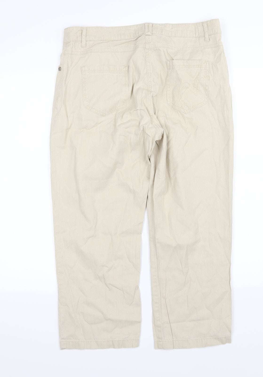 Per Una Womens Beige   Cropped Jeans Size 14 L23 in