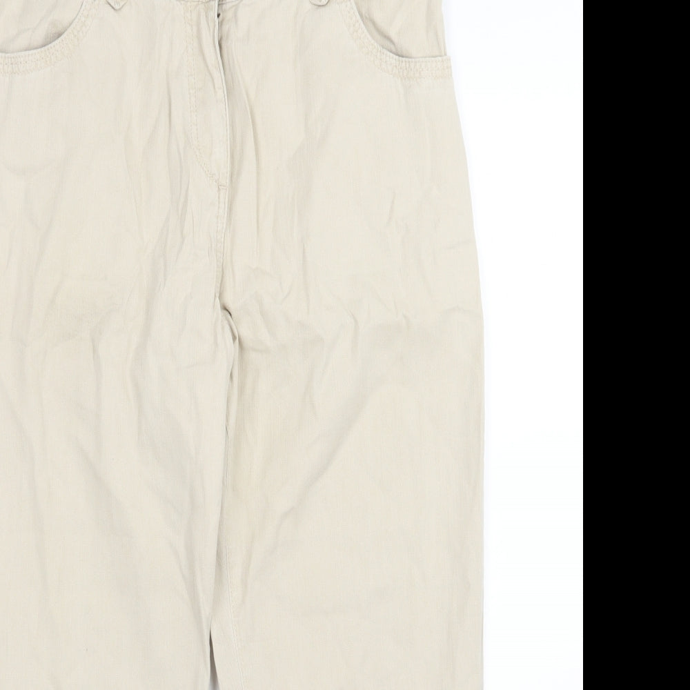 Per Una Womens Beige   Cropped Jeans Size 14 L23 in