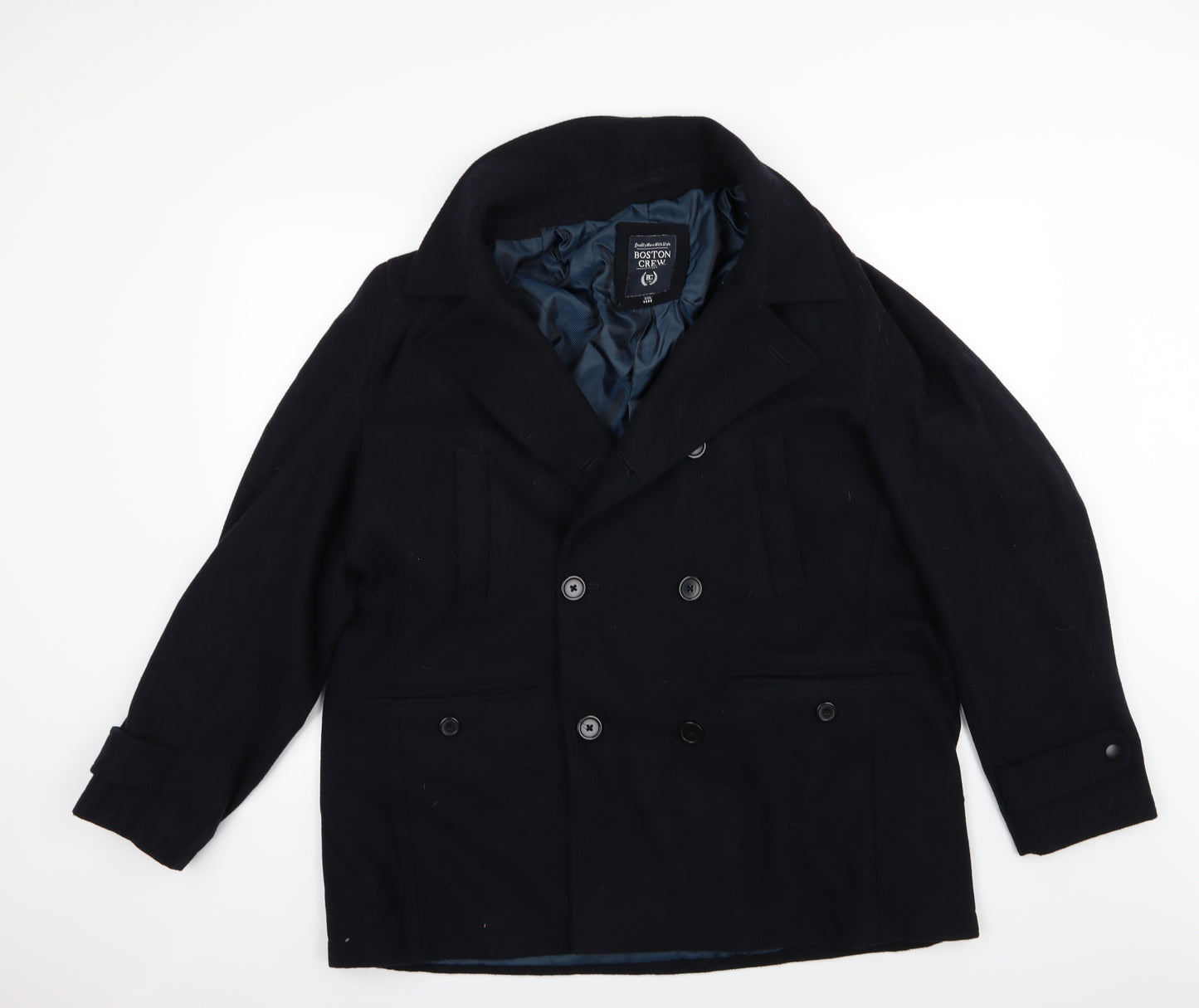 George Mens Blue   Overcoat Coat Size 2XL