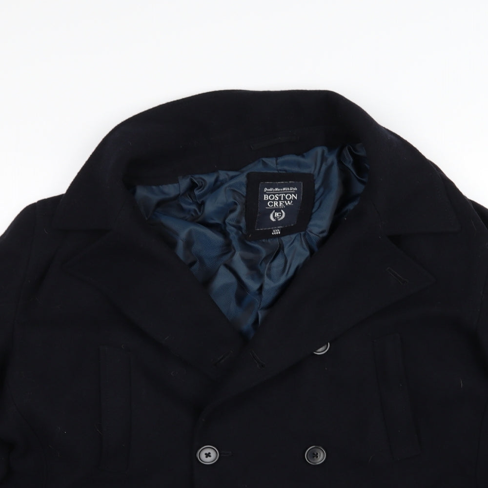George Mens Blue   Overcoat Coat Size 2XL