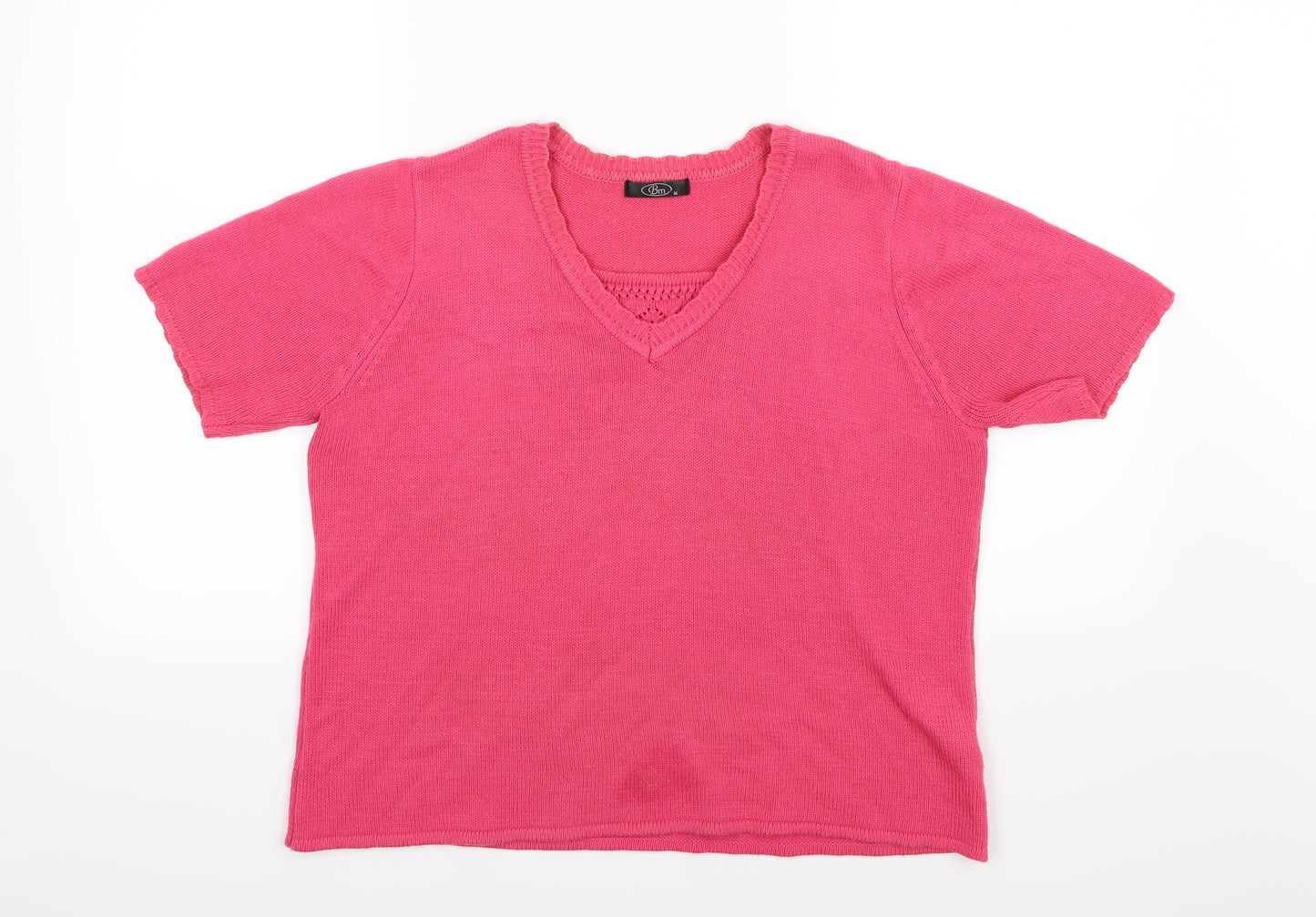 Bonmarché Womens Pink  Knit Pullover Jumper Size M