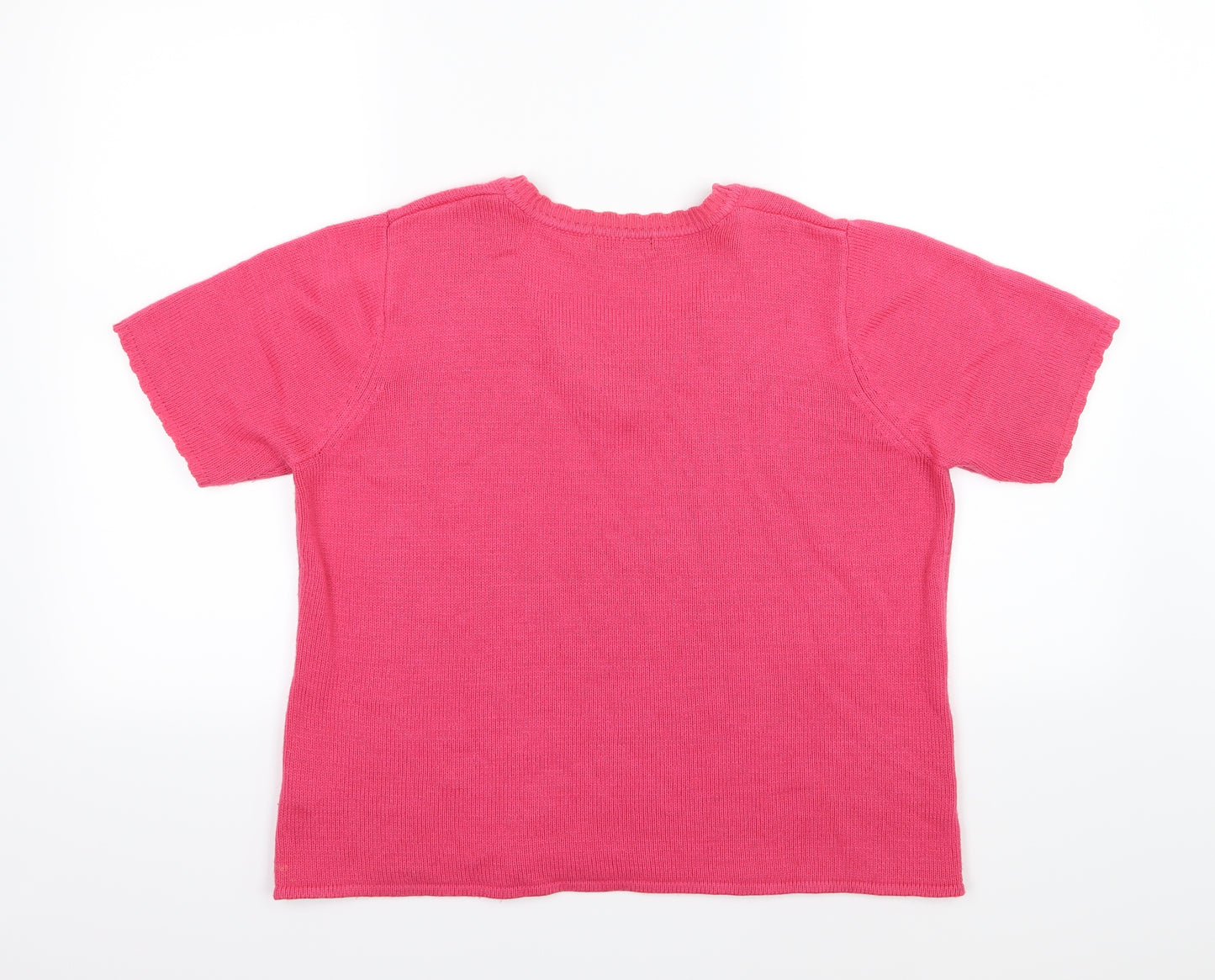 Bonmarché Womens Pink  Knit Pullover Jumper Size M