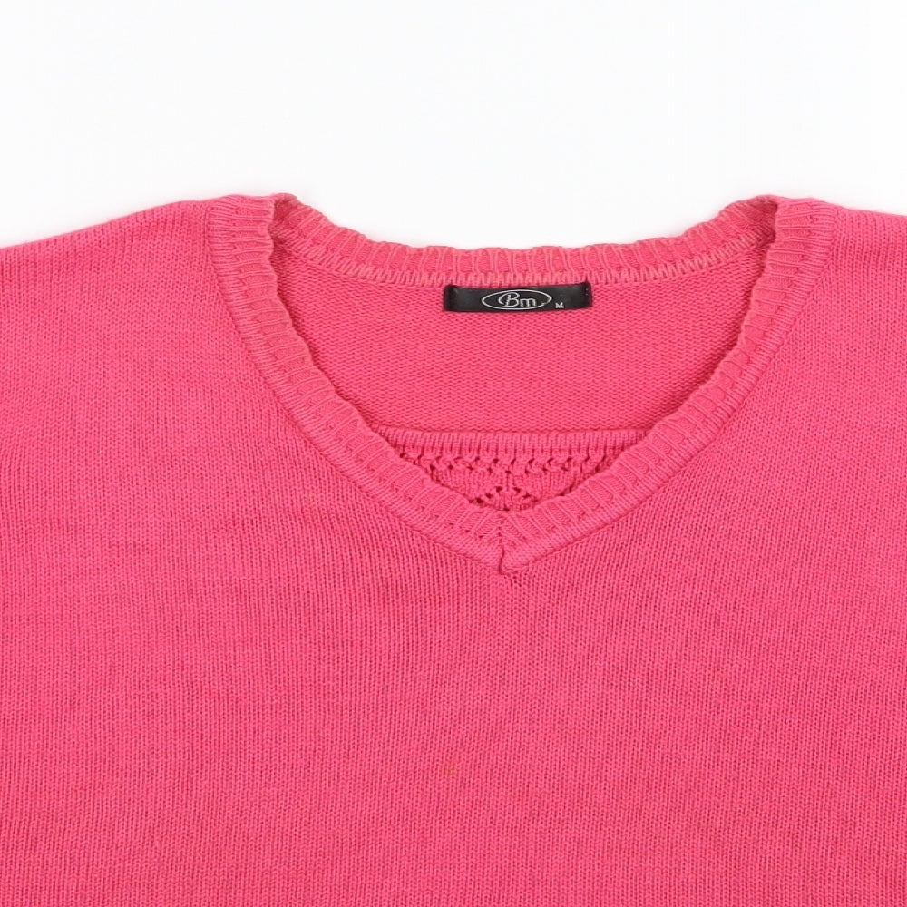 Bonmarché Womens Pink  Knit Pullover Jumper Size M