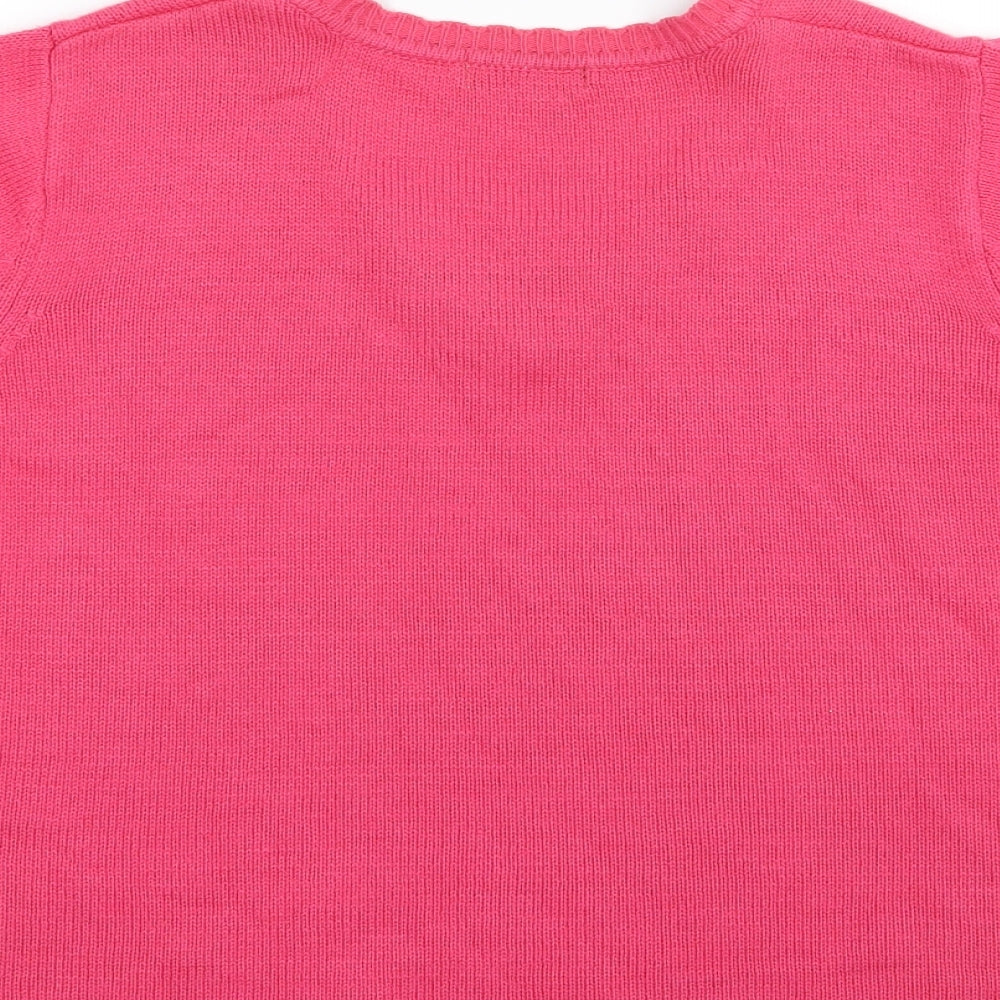 Bonmarché Womens Pink  Knit Pullover Jumper Size M