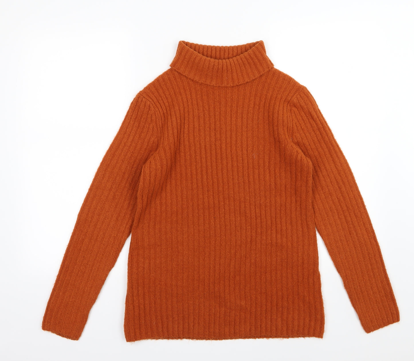 Papaya Womens Orange  Knit Pullover Jumper Size M