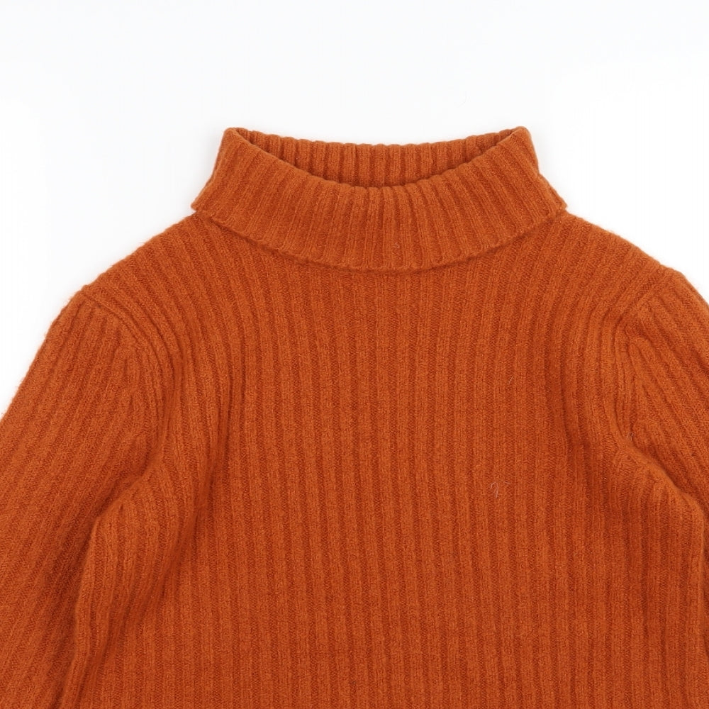 Papaya Womens Orange  Knit Pullover Jumper Size M