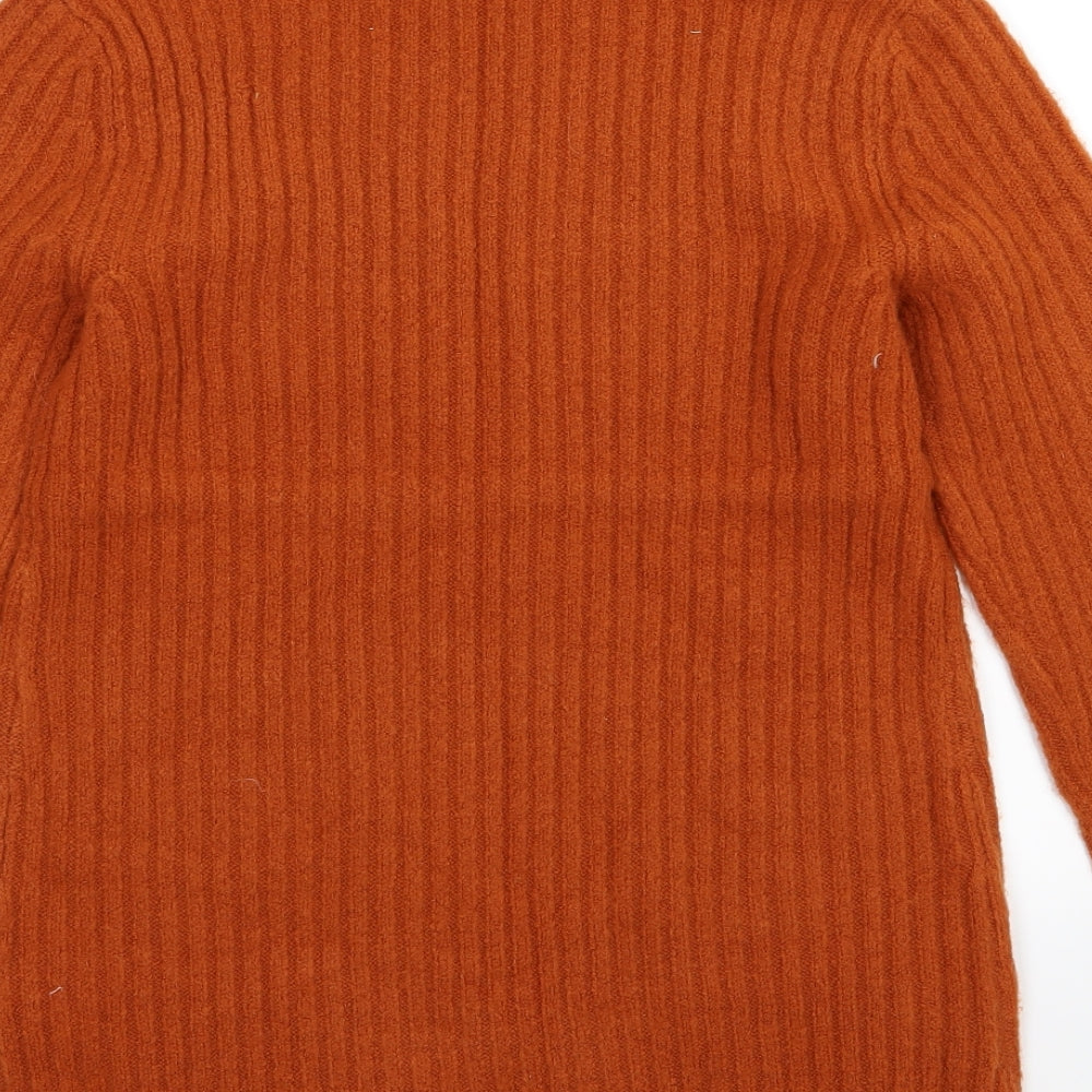 Papaya Womens Orange  Knit Pullover Jumper Size M