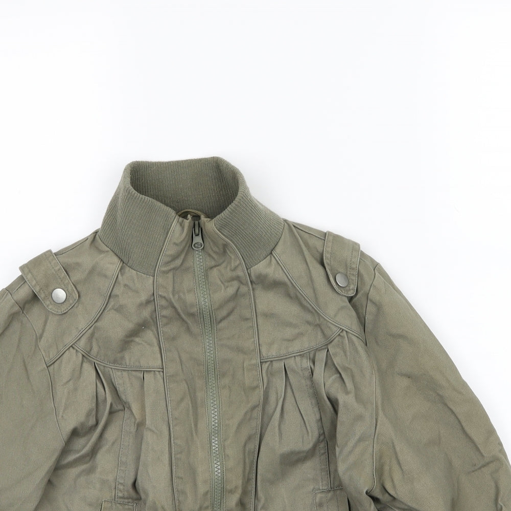 E-vie Womens Green   Bomber Jacket Jacket Size 12